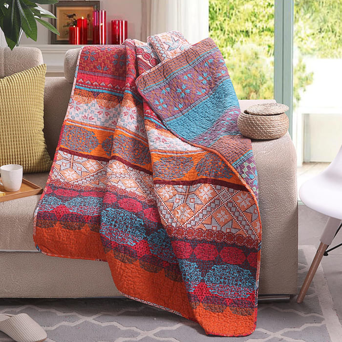 Exclusivo Mezcla Luxury Reversible 100% Cotton Throw